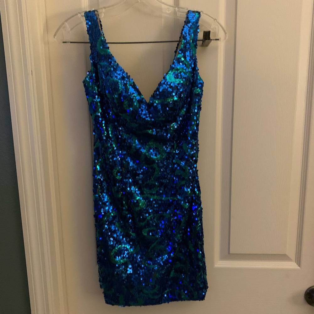 Prom Cocktail Dress-WOW Coutour!-Sequins-Size 0-Great Preown-Sexy-Fun-Party time